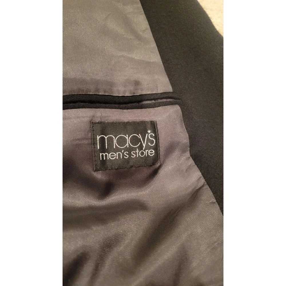 Club Room Men's 100% Camel Hair Sport Coat Jacket BLAZER Size 48 Long Black